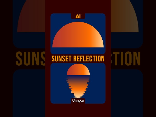 Create Sunset Reflection in Illustrator #086