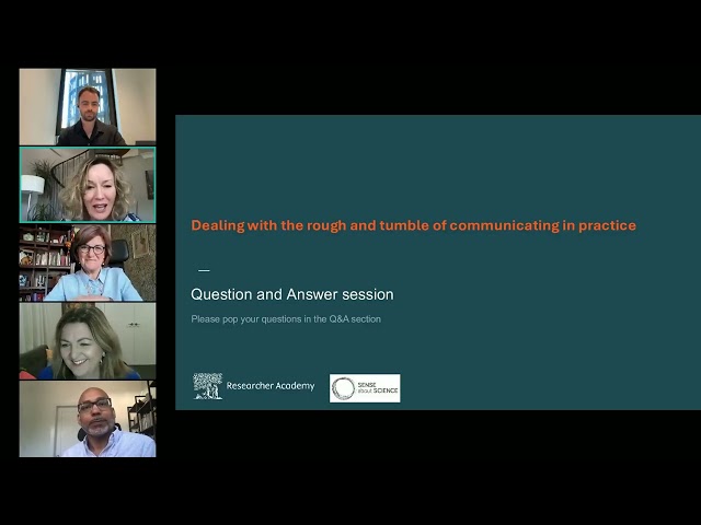 Q&A - Dealing with the rough and tumble of communicating in practice