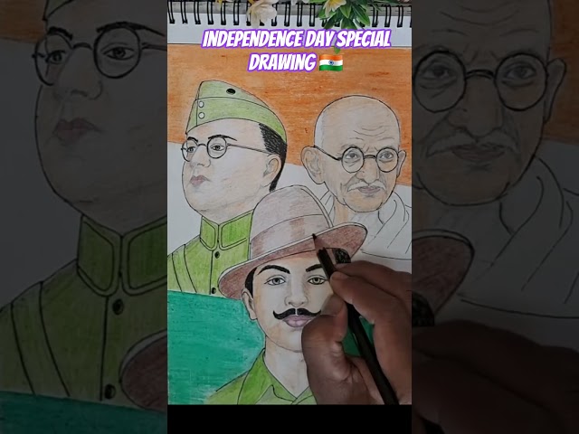 Independence Day Special Drawing 🇮🇳 #shorts​ #art​#independencedaydrawing​ #drawing​#independenceday