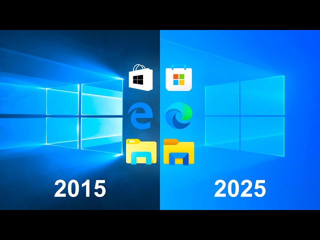 Windows 10 in 2015 vs 2025
