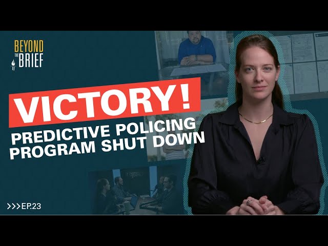 VICTORY:  Creepy Predictive Policing Program Shut Down