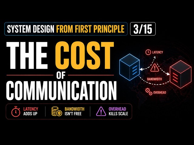 System design from First principal:  The Cost of Communication [3/15]