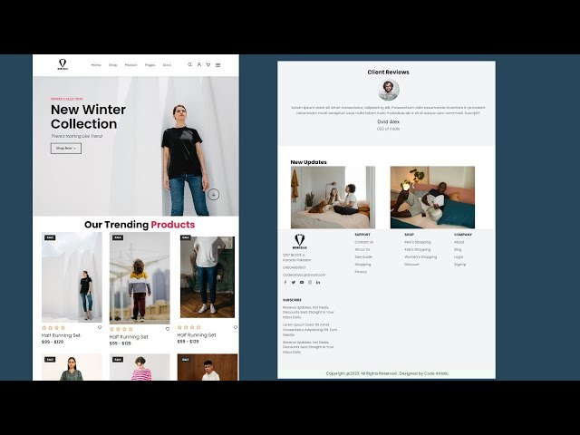 How to create an e-commerce website step by step using HTML and CSS | Fully responsive design