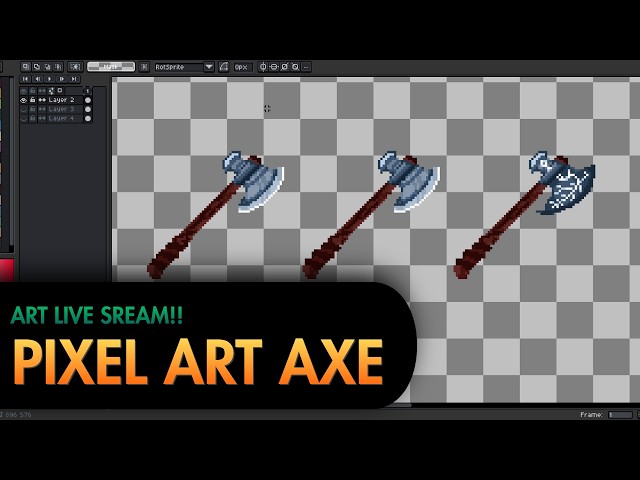 Creating Pixel Art Axe in Aseprite | Chill Pixel Art Animation Stream!