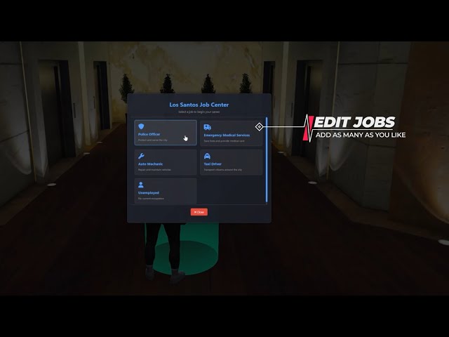 FiveM Free Simple Job Centre Script Open Source