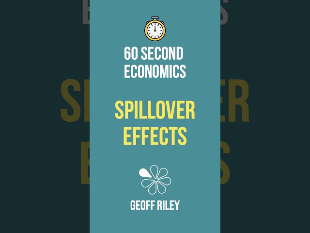Spillover Effects (Externalities) I 60 Second Economics