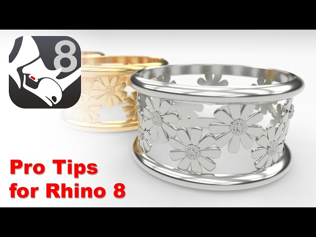 Rhino 8 - learn Shrinkwrap, Flow Along Surface, Subd as we build a simple ring.