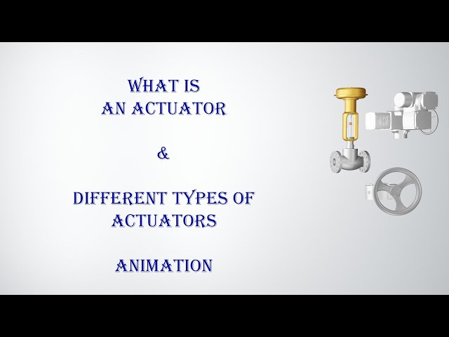 What is an Actuator | Types of Actuators | Animation