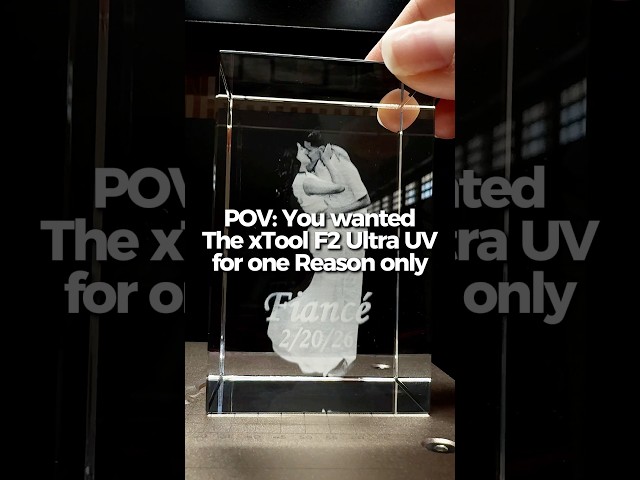 Crystal Engraving xTool F2 Ultra UV #xtool #crystalengraving