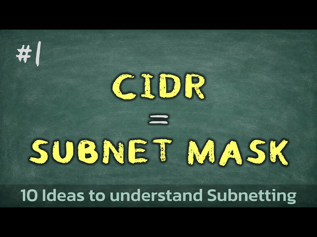 1️⃣ CIDR, Subnet Mask, and Binary Subnet Mask Are the Exact Same Thing