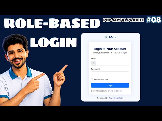 PHP MySQL Attendance Management System #8 | Login System, Sessions & Admin/Teacher Dashboard