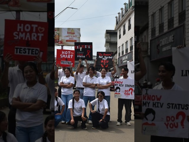 LFC STUDENTS HOLD HIV/AIDS AWARENESS FLASH MOB IN DIMAPUR