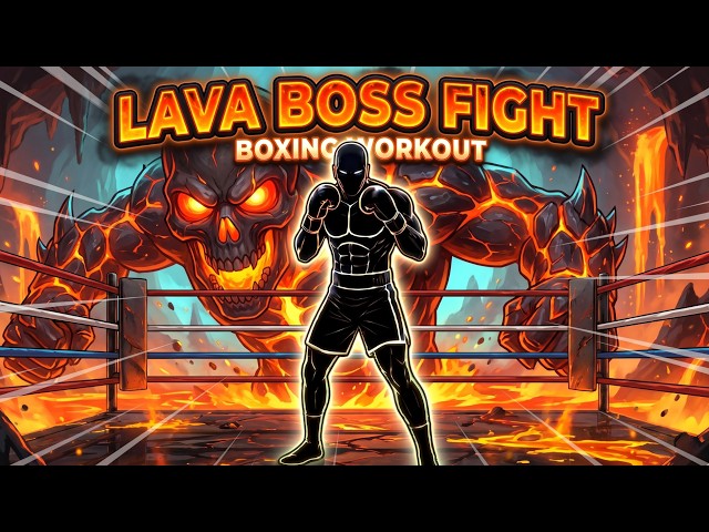 🔥BOXING LAVA BOSS FIGHT 🥊 Immersive Warm Up Workout Game ⚡ Fitness Brain Break & PE