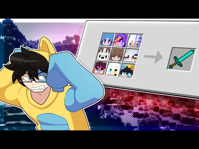 How I BEAT Minecraft Sharing ONE Crafting Table With 8 YOUTUBERS!