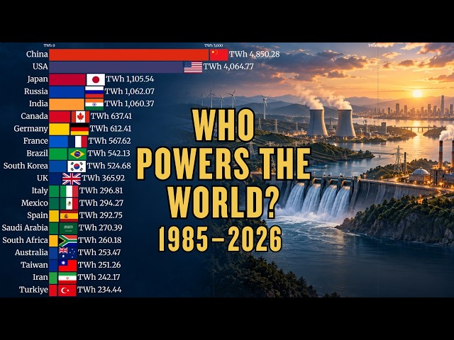 Top Countries by Electricity Generation | 1985–2026