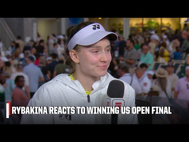 'I have no words' - Elena Rybakina reacts to winning the 2026 US Open Final 🙌