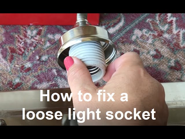 How to fix a loose light socket | lightbulb stuck in it