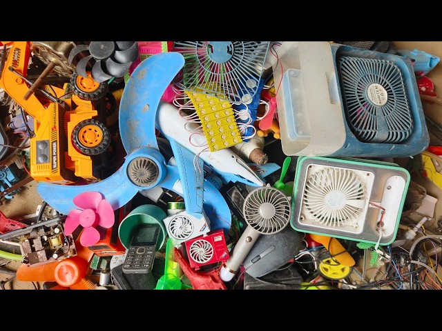 how to make awesome ideas from scrap / breaking and opening toys / dc motor fan @7techprojects922