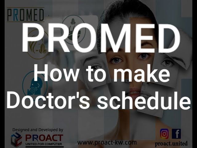 PROMED - How to make Doctor's schedule