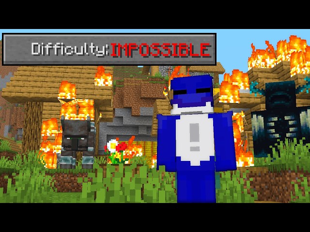 Beating Minecraft IMPOSSIBLE MODE