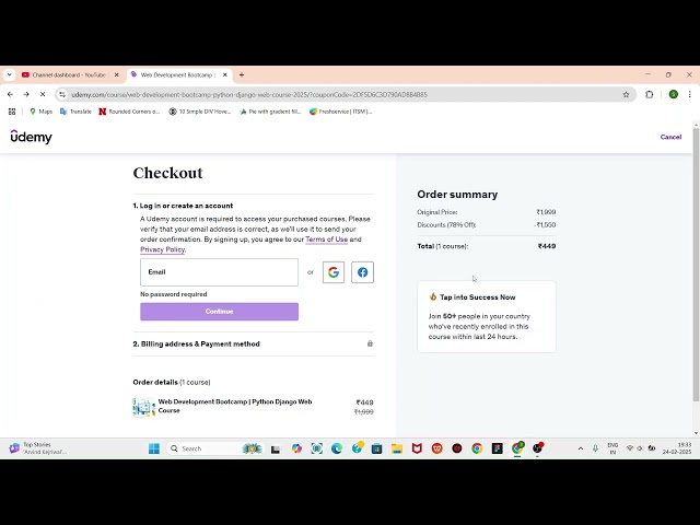 Providing Free Udemy Course - Web Development Bootcamp | Python Django Web Course