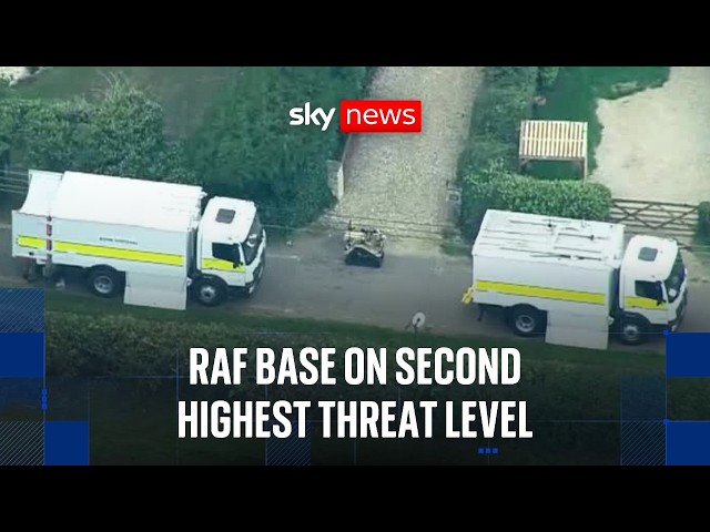 RAF base in Suffolk which hosts US military personnel on second-highest threat level