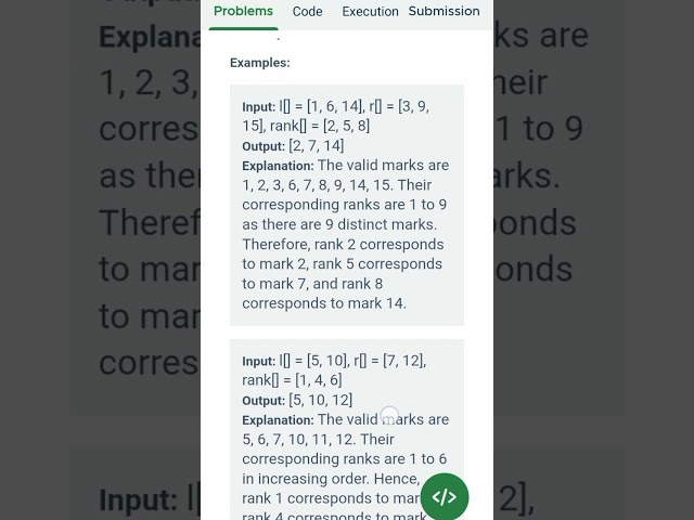 DSA Coding challenge: Marks from ranks