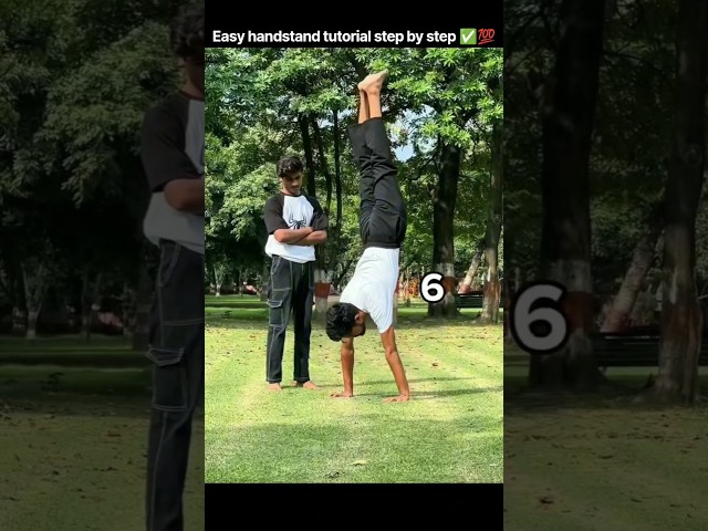 Easy Handstand Tutorial step By step ✅💯#shorts