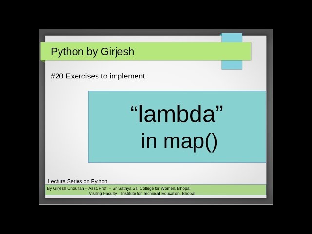 Q.71 to Q.75 Python -  Lambda Expressions in map function | Solved Python Practice Exercises