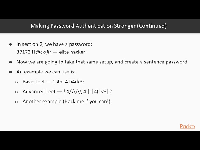 Linux Server Security: Password Strength|packtpub.com