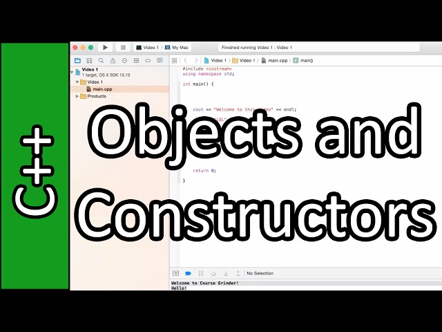 Objects and Constructors - C++ Programming Tutorial #11 (PC / Mac 2015)