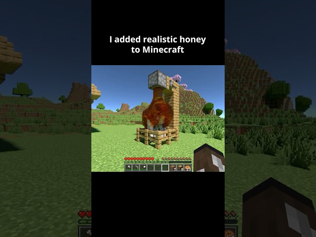 I Added Realistic Honey to Minecraft! | #shorts #minecraft #rtx5090