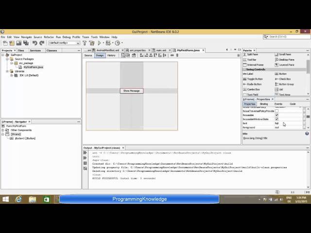 Creating First Java Swing GUI Application with NetBeans IDE