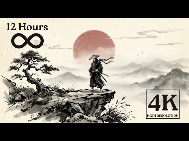 PATH OF THE SAMURAI: 4K Japanese Live Wallpaper | Traditional Ink Art Relaxing Lofi #samurai #japan