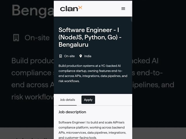 AiPrise Hiring 2026 | Software Engineer I | Bengaluru | ₹20–30 LPA | 2+ Years Experience | Node.js