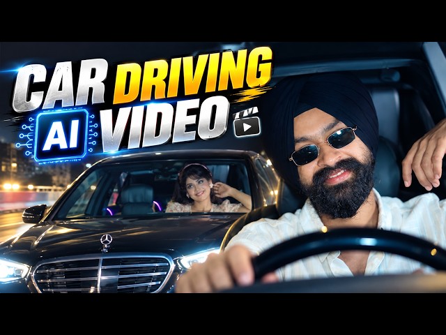 NEW TREND Car Driving 🔥 VERY EASY METHOD 😍 AI Video 🤩 FREE* ✅ New Instagram TREND 🚀 #ai #aivideo