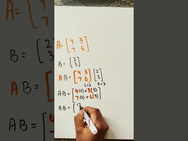 How to Multiply Matrices Step-by-Step! 📐 #shorts #math