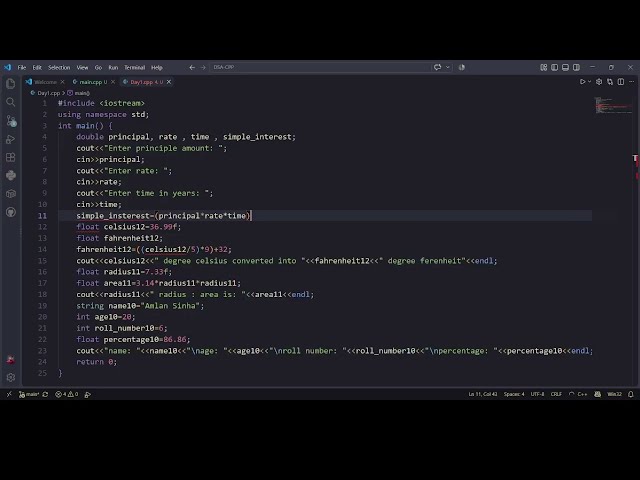 C Programming Essentials: 5 Beginner Programs Explained (Area, SI, & Type Casting)