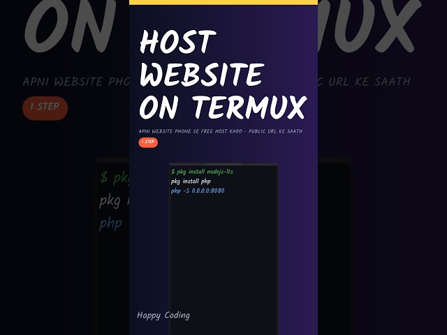 Host Website on Termux | Apni Site 24/7 Online (Hindi)