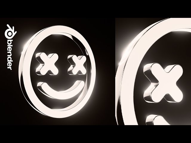 How To Make Spinning 3D Chrome Logo In Blender