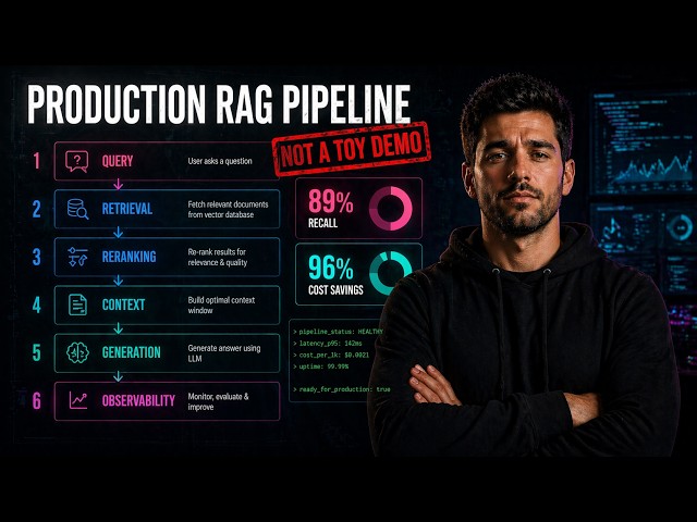 Build a Production RAG Pipeline From Scratch (Hybrid Search, Reranking, Observability) | AI Engineer