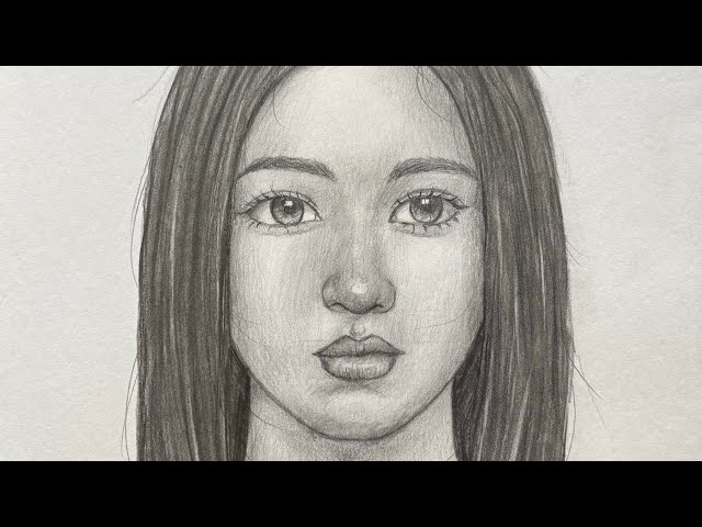 How to draw a girl Face Easy step by step for beginners using Loomis method 