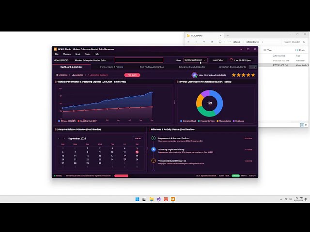 WinForms : Modern UI libraries for Winforms .net core with DirectX render VB.NET/C# | GEAUI