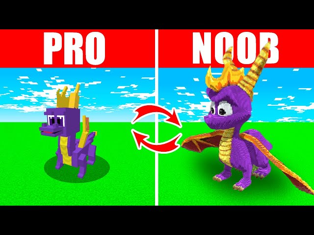 Minecraft NOOB vs. PRO: SWAPPED SCARY DRAGON in Minecraft (Compilation)