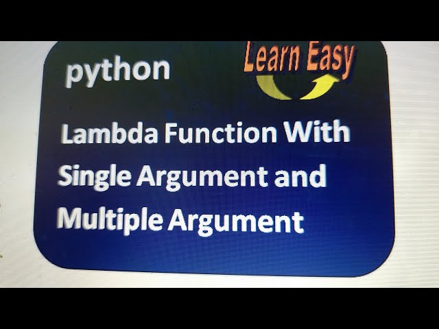 Python  Lambda  Function