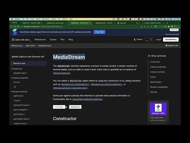 Introduction to WebRTC #6 - Play the feed, getTracks(), and MediaStreamTracks