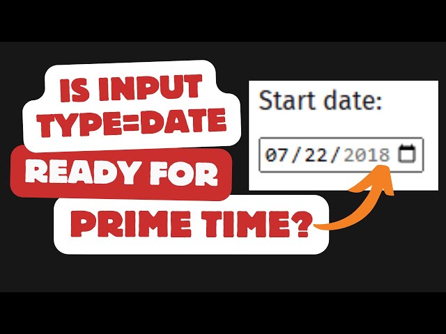 Is input type date ready for prime time use?