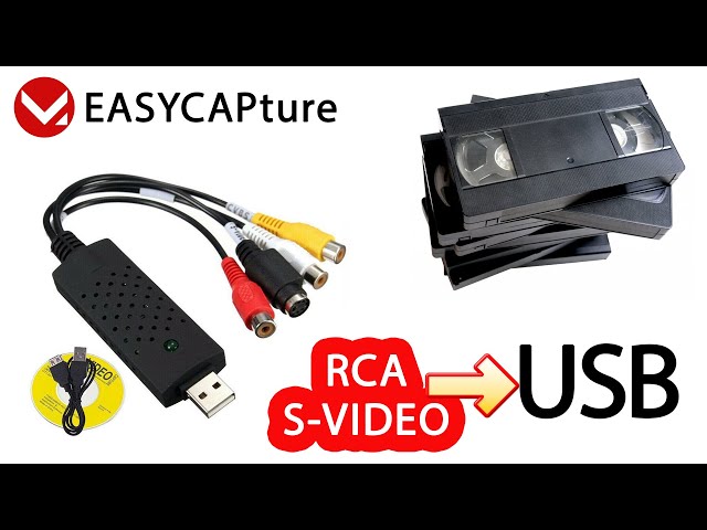 Easycap RCA to USB and S-Video to USB Capture Card Record the VHS