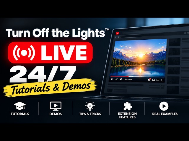 🔴 LIVE: Turn Off the Lights TV | 24/7 Tutorials & Demos