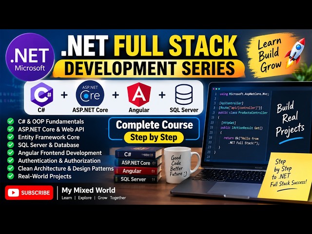 .NET Full Stack Development Series 🚀 | C# | ASP.NET Core | Web API | Angular | SQL Server 